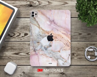 Pink Marble iPad Sticker - Stylish and Protective Vinyl Decal Skin for Personalizing Your Device | Durable, Easy to Apply, and Unique Design