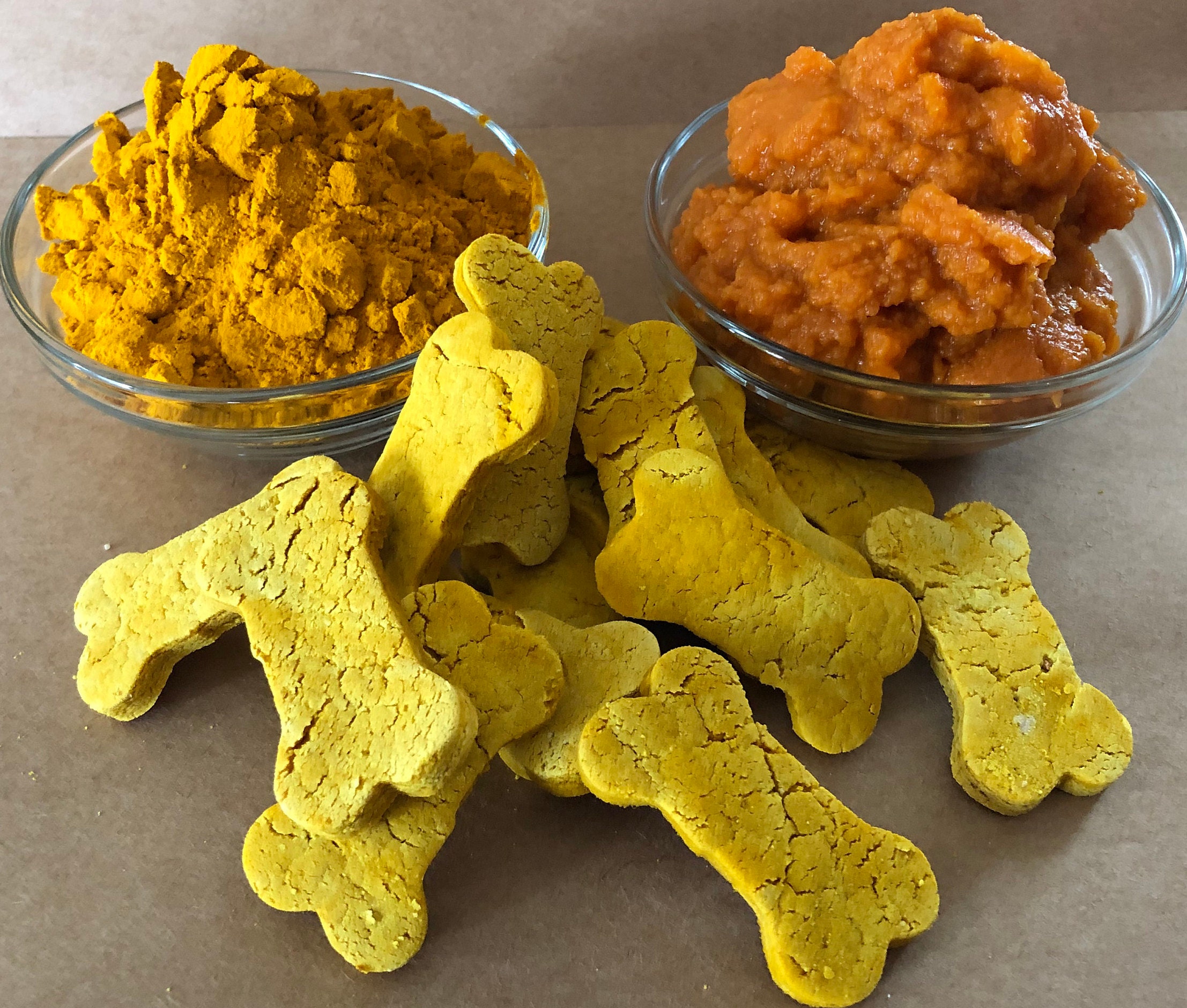 Pumpkin and Turmeric Dog Treats/ Gluten Free/ Wheat Free/ All Etsy