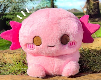 Xoxi The Axolotl, The Ultimate Axolotl Plushie, Fluffy, Adorable, Collectible Salamander Stuffed Toy, Perfect Comfy Companion by Momokakkoii
