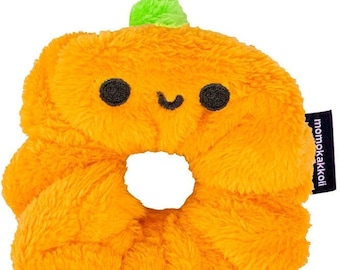 Cute Pumpkin Handmade Scrunchie - Patch the Pumpkin - Kawaii Adorable Unisex Hair Tie Accessories Fluffy Cottagecore by Momokakkoii