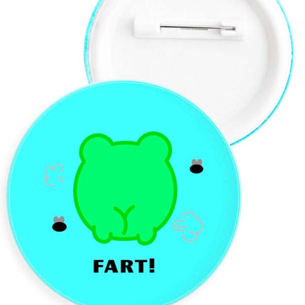 Albert The Frog Fart Button Badge Pinback Button Froggy Cottagecore Adorable Aesthetic Cartoon Cutecore Funny Memes Kawaii by Momokakkoii