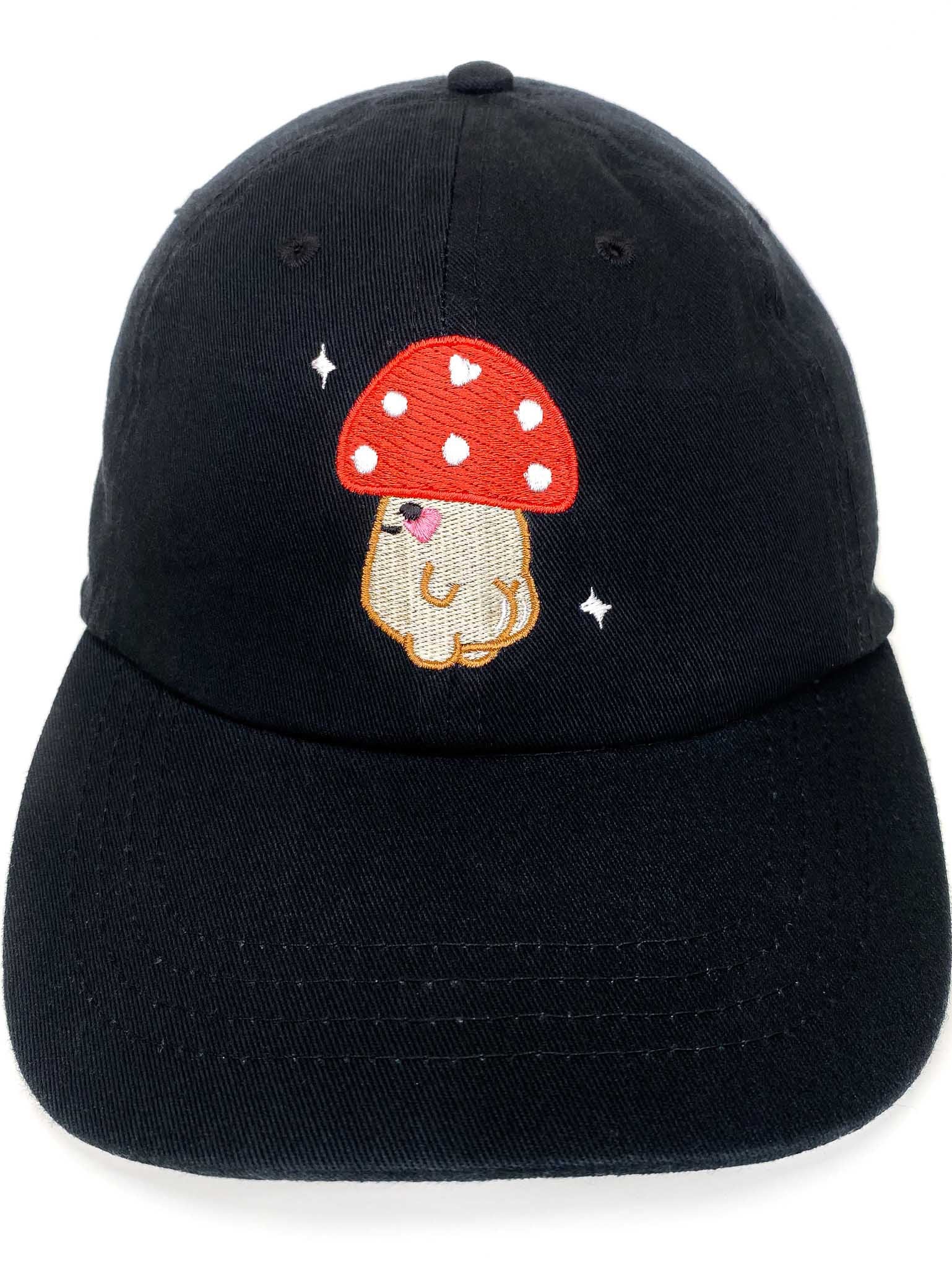 Thicc Mushroom Embroidered Cotton Cap Funny Cottagecore Cute Baseball ...