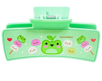 Mochi Albert Frog Hair Claw Clip: Kawaii Pastel Green Cutecore Accessory
