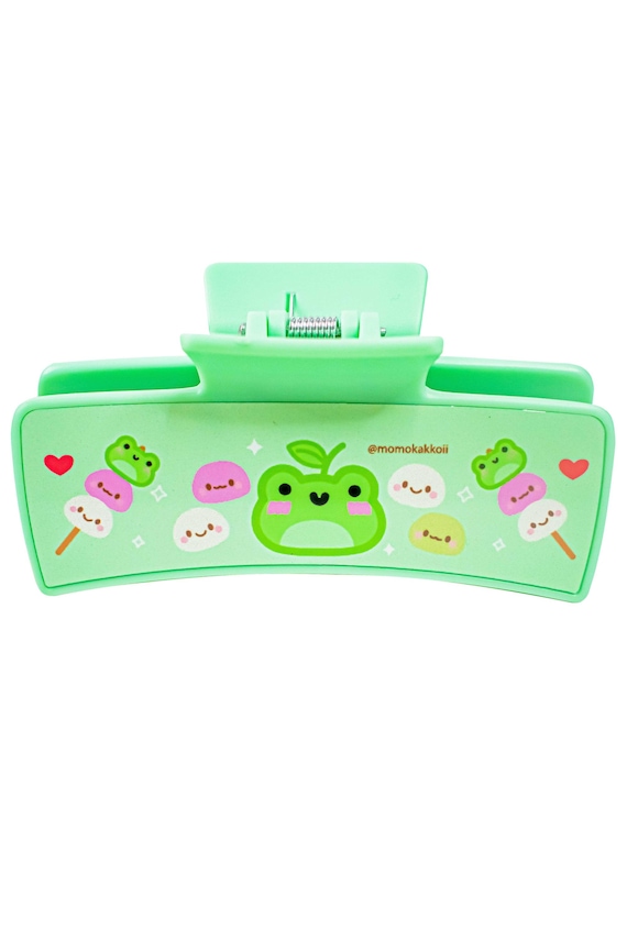 Mochi Albert Frog Hair Claw Clip: Kawaii Pastel Green Cutecore