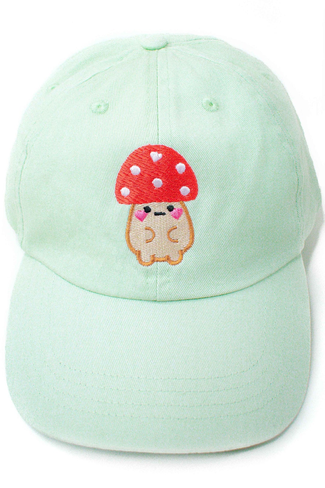 Cute Mushroom Embroidered Cap Dad Hat Pastel Kawaii Soft Aesthetic ...