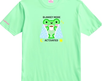 Blankey Mode Activated Tshirt - Albert the Frog Comfy Loungewear - Cute Kawaii Frog Print Top - Cozy Casual Wear - Gift for Homebodies