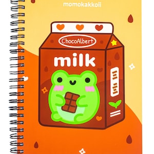 Kawaii Chocolate Frog Notebook: Choccy Milk Albert A5 Wiro Journal
