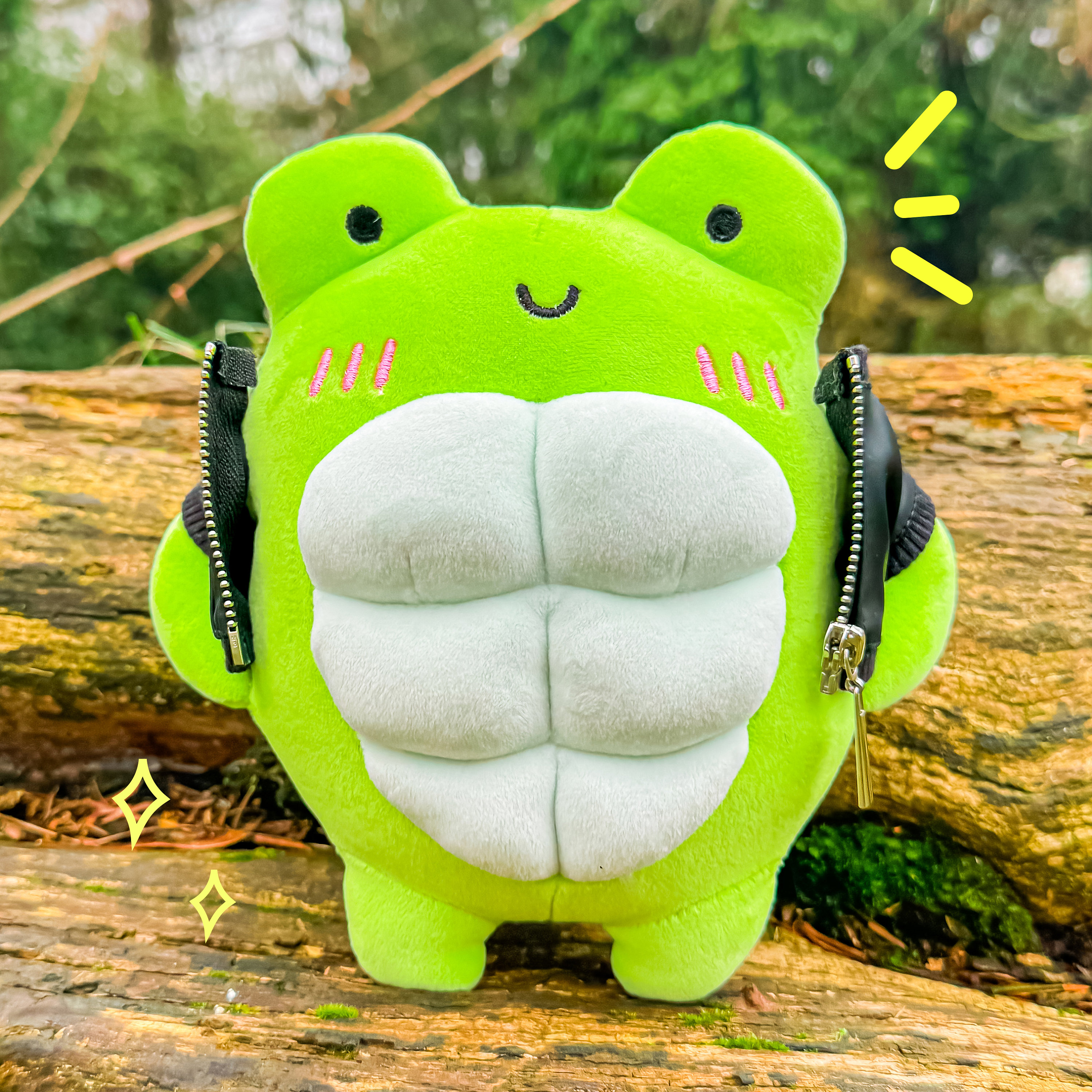 Mighty Albert the Frog Plush Toy Muscular Plushie Stuffed Animal