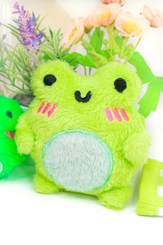 Hairy Fuzzy Albert the Frog Plushie Handmade in the UK Plush Toy 5