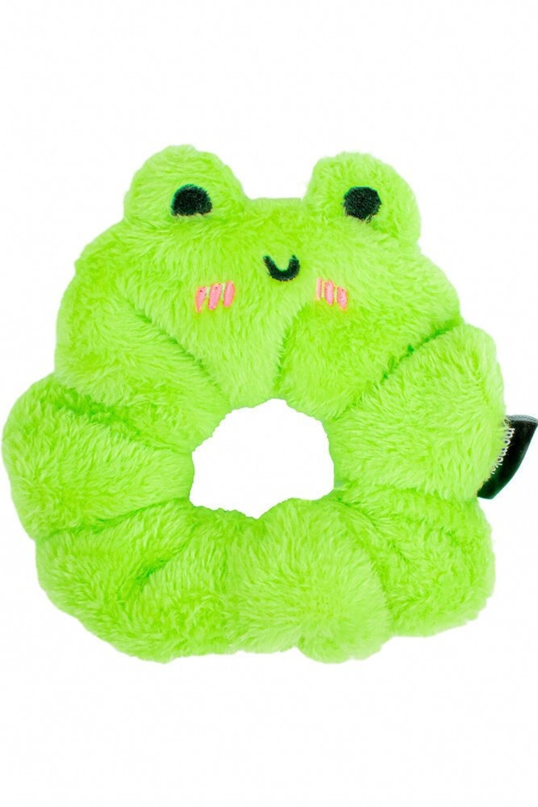 Adorable Albert the Frog Handmade Scrunchie Fluffy Hair Tie Unisex