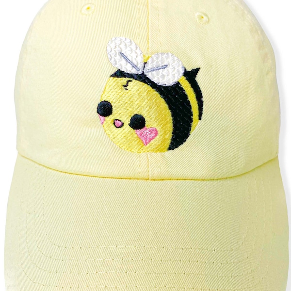 Bibi the Bee Embroidered Cap Adorable Cute Hat Cottagecore Alternative Fashion Kawaii Unisex by Momokakkoii