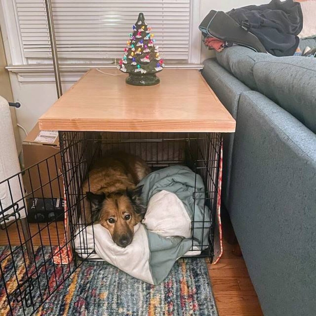 Buy Dog Crate Topper, Dog Kennel Wood Table Top, Dog Crate Table, Wire  Crate Cover, Dog Crate Cover, Crate Topper, Dog Kennel Cover Farmhouse  Online