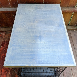 Dog kennel wood table top, Dog crate topper, dog crate table, wire crate cover, Dog crate cover, Crate topper, dog kennel cover Farmhouse