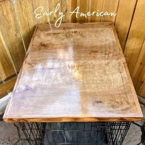 Dog kennel wood table top, Dog crate topper, dog crate table, wire crate cover, Dog crate cover, Crate topper, dog kennel cover Farmhouse