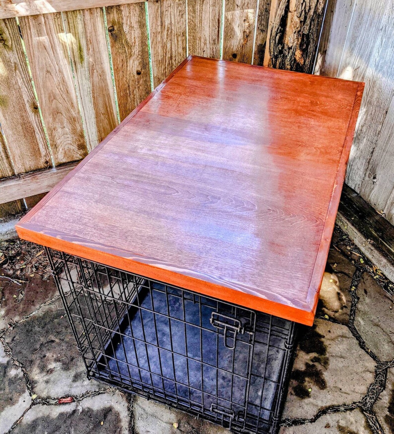 Dog Kennel Wood Table Top Dog Crate Topper Dog Crate Table Etsy
