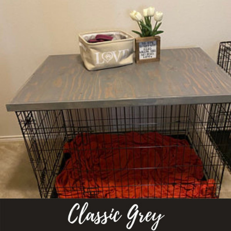 Dog Crate Topper Dog Kennel Wood Table Top Dog Crate Table Etsy