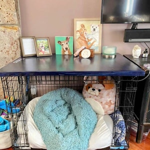 Dog Kennel Wood Table Top Dog Kennel Cover Farmhouse Dog Kennel Top Dog Crate Topper Dog Crate Table Crate Cover Dog Kennel Furniture