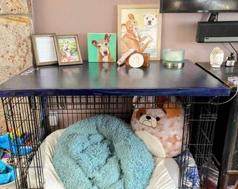 Dog Kennel Wood Table Top Dog Kennel Cover Farmhouse Dog Kennel Top Dog Crate Topper Dog Crate Table Crate Cover Dog Kennel Furniture