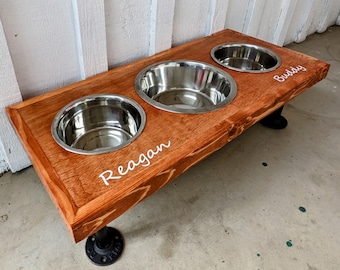 Dog Bowl Stand,Elevated Dog Feeder, Elevated dog bowl, Raised Dog Feeder, Dog Feeder, Dog Bowl Feeder, Personalized Dog Feeder, dog bowl