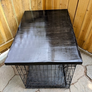 Dog crate topper, dog kennel wood table top, dog crate table, wire crate cover, Dog crate cover, Crate topper, dog kennel cover Farmhouse