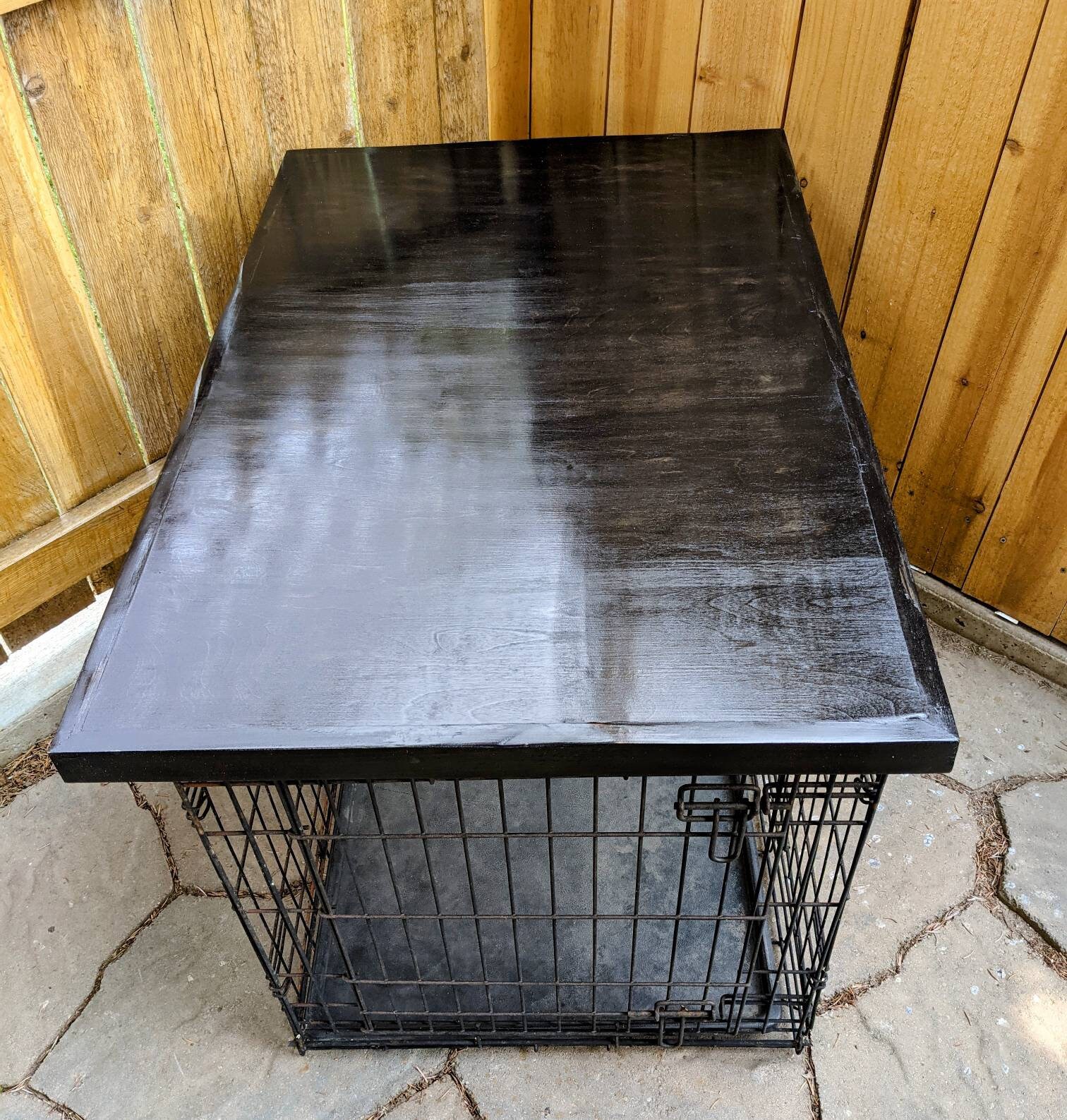 Dog Crate Topper, Dog Kennel Wood Table Top, Table, Wire Cover, Crate Cover Farmhouse