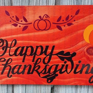 Thanksgiving Decor Personalized  Wood Fall Thanksgiving Sign