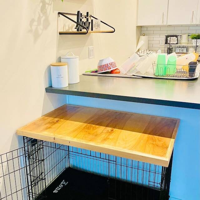 Safety Lip Handmade Dog Crate Cover, Furniture, Cover, Kennel Wood Table Top, Topper