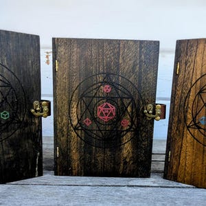 Handcrafted D&D Dice Box ,RPG Dice Storage, Personalized DnD Dice Box, Tabletop RPG Storage, Dice Box Rolling Tray, Dungeons and Dragons
