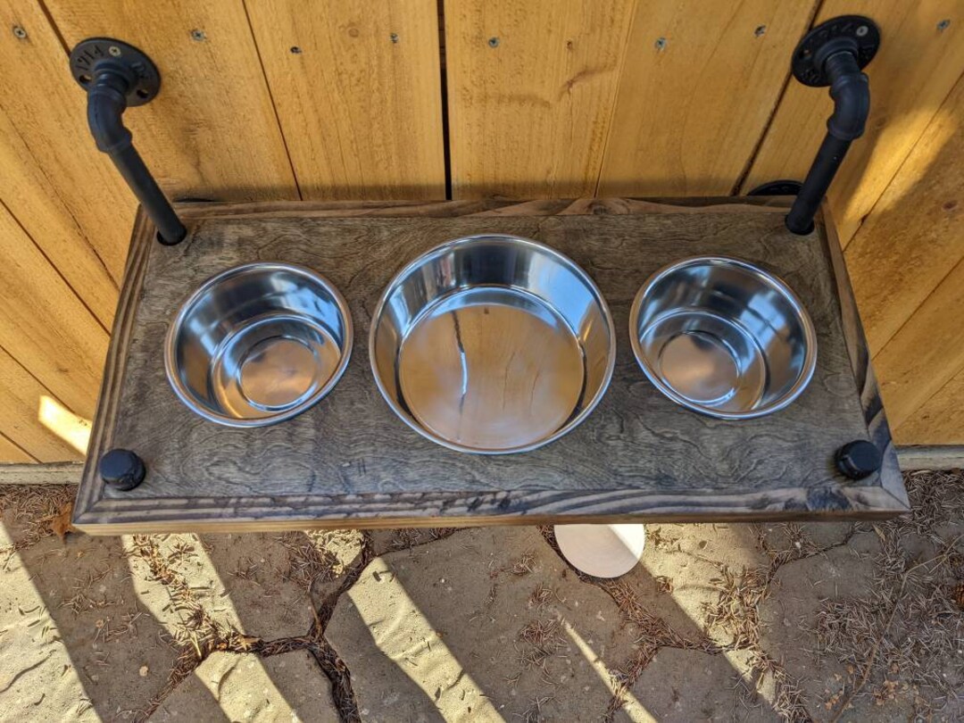 Dog Bowl Stand ,raised Feeder, 3 Bowl Dog Feeder, Pet Feeder, Elevated