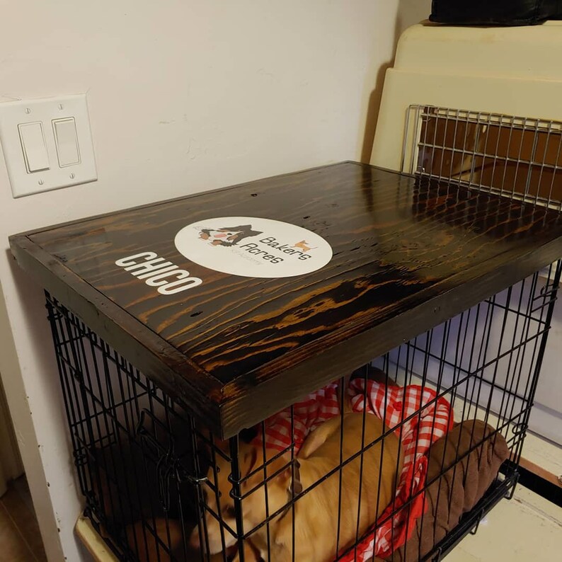 Dog Crate Topper Dog Crate Table Wire Crate Cover Dog Crate Etsy