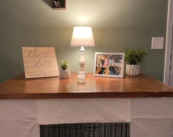 Dog Kennel Wood Table Top Dog Kennel Cover Farmhouse Dog Kennel Top Dog Crate Topper Dog Crate Table Crate Cover Dog Kennel Furniture