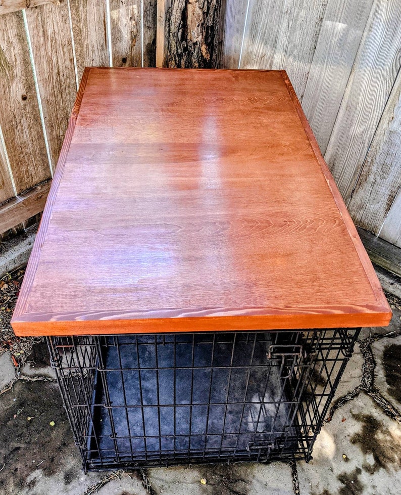 Dog Crate Topper Dog Kennel Wood Table Top Dog Crate Table Etsy