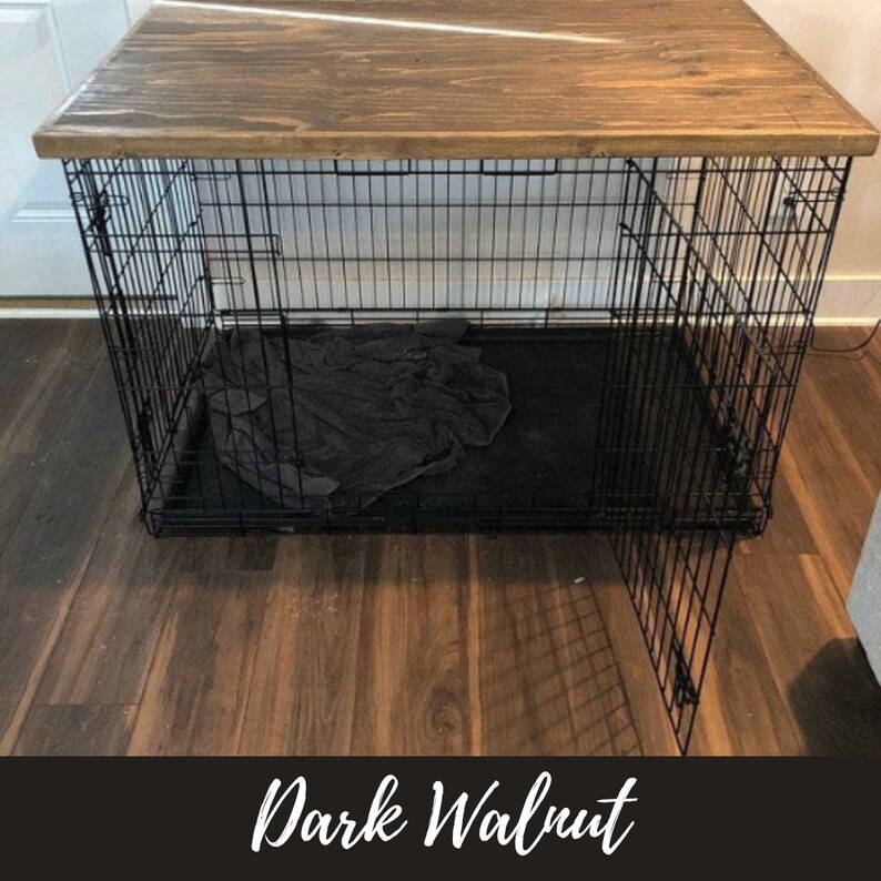 Dog crate topper dog kennel wood table top dog crate table | Etsy