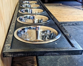 Customizable Raised Dog Bowl Stand: Wood Pet Feeder