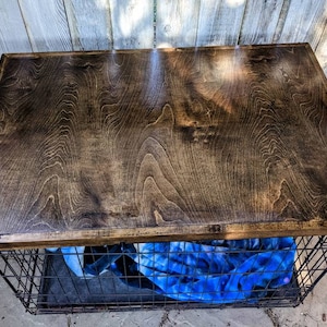Dog crate topper, dog kennel wood table top, dog crate table, wire crate cover, Dog crate cover, Crate topper, dog kennel cover Farmhouse