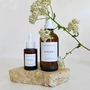 Hinoki Cypress Body Oil: Japanese Citrus Bergamot Moisturizer