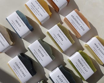 Elige TRES jabones botánicos: Jabón vegano artesanal elaborado mediante proceso en frío