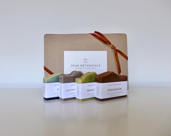 Caja de regalo de jabones botánicos: jabones artesanales veganos naturales