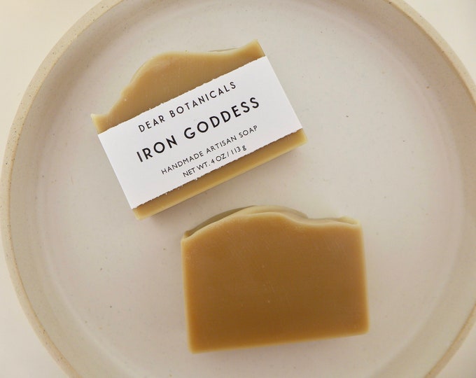Iron Goddess Tea Soap | Clay Soap, Lavender Bergamot Essential Oil Soap, Oolong Tea Soap, Vegan Soap, Self Care Gift, Handmade