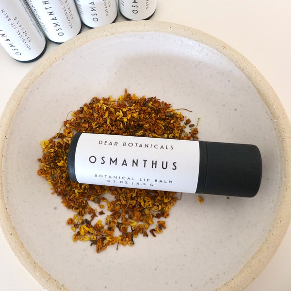 Osmanthus Lip Balm | Botanical Lip Butter, Natural Lip Care, Apricot Lip Salve, Lip Oil Treatment, Shea Butter, Eco Friendly