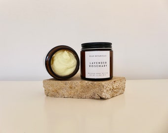 Manteca corporal batida de lavanda y romero: manteca de karité y mango natural