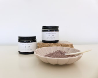 Mascarilla facial de arcilla de loto: un tratamiento facial suave y desintoxicante.