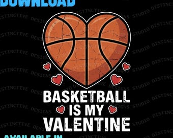 Valentine's Basketball Instant Digital Download PNG SVG & More
