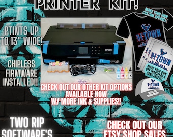 DTF Printer Kit Bundle, Chipless, with Ink and Software A3+ Basic Kit
