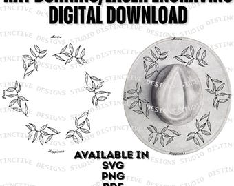 Hat Burning & Laser Engraving Design – Digital Download SVG, PNG