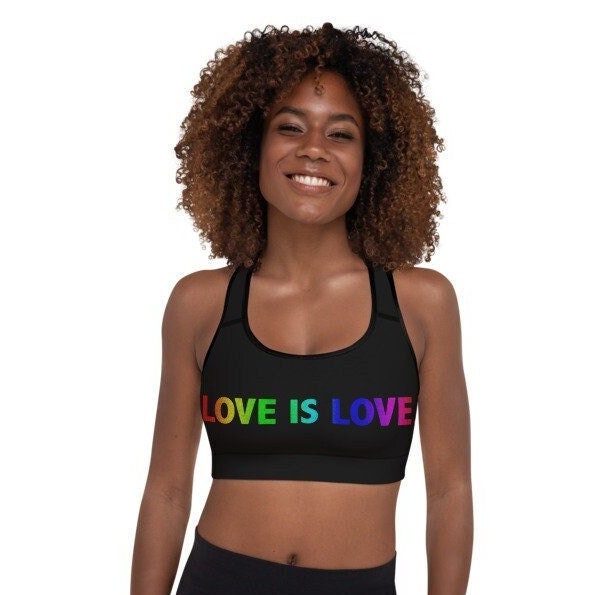 Rainbow Stripes Sports Bra A Racerback Rainbow Sports Bra in My Colourful  and Happy Rainbow Stripe Design. Rainbow Bra. Rainbow Gym Top 