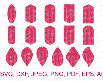 Fransen Ohrringe SVG Fransen Ohrring SVG Schmuck Laser geschnitten Vorlage Datei Kunstleder Fransen Ohrringe SVG-Dateien für Cricut Silhouette sb-65