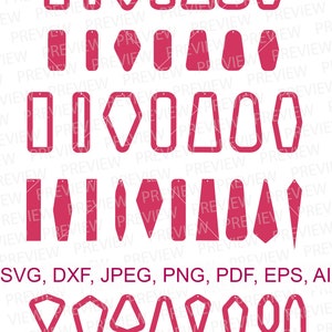 Rectangle Earrings SVG Rectangular Earring SVG cutout earrings, Earrings Template png Leather Earrings SVG files for cricut silhouette sb-64 image 2