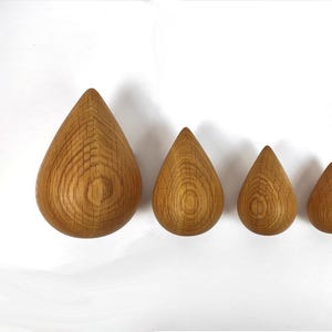 Houten hangers, haken voor waterdruppels, eikenhouten hangers, moderne kapstokhaken, eiken wandhanger, Zirben Wandhaken, tranen