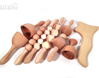Maderoterapia set 1,  Wood therapy tools, Anti cellulite